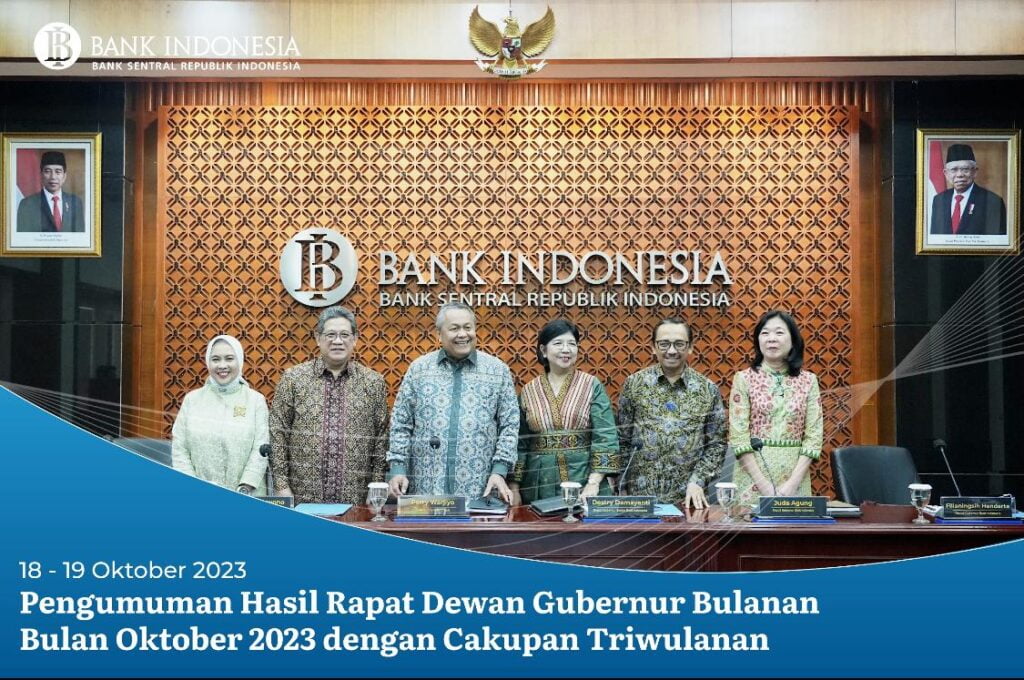 Bank Indonesia pengumuman rapat dewan Gubernur Bulanan Oktober 2023