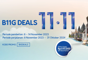 Garuda Indonesia 'B11G DEALS 11.11' Diskon Rp1.111.000