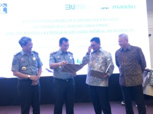 Penandatanganan kerja sama Ditjen Imigrasi dan PT Bank Mandiri, Selasa 5 Desember 2023. Foto/OchiApril