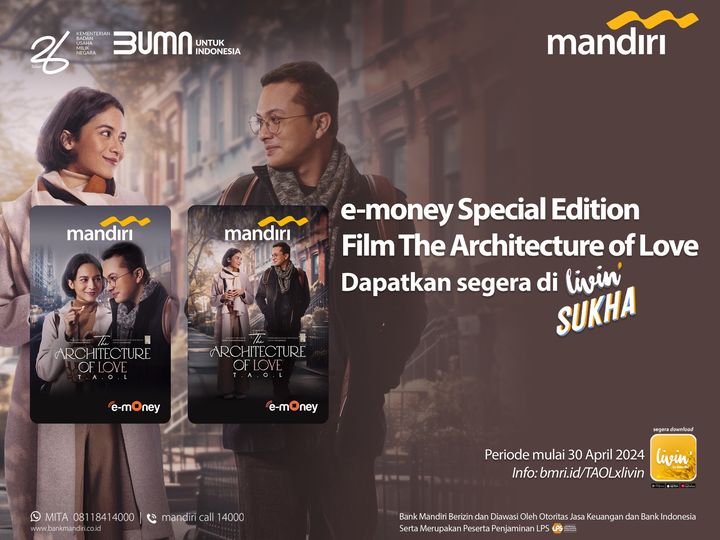 Kartu e-money edisi spesial film The Architecture of Love