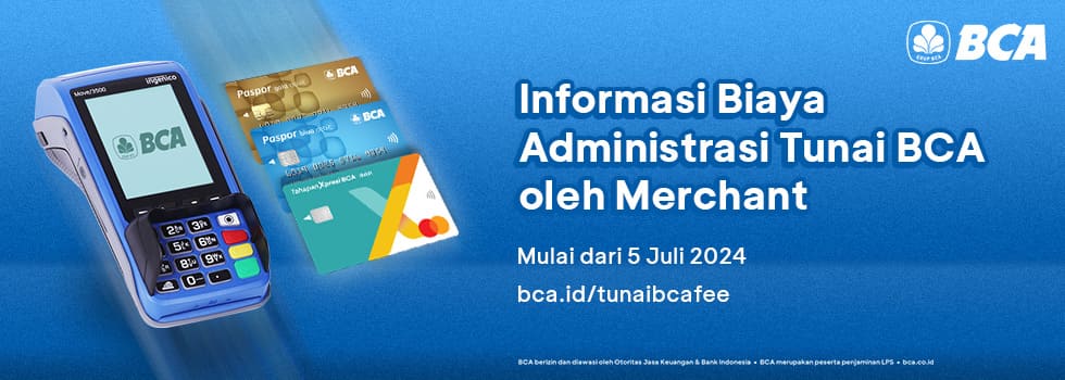 Tarik tunai di mesin EDC BCA kena biaya.