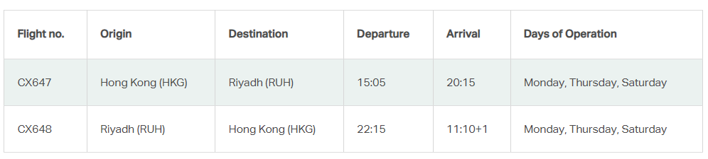 Cathay Pacific Riyadh