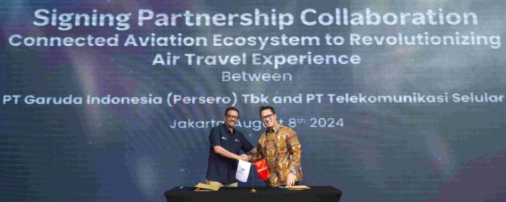 Kerja sama Telkomsel dan Garuda Indonesia FlyGaruda