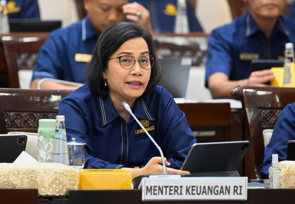 Menteri Keuangan Sri Mulyani saat Rapat Kerja bersama Komisi XI DPR RI. kemenkeu anggaran