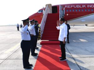 Presiden Joko Widodo menuju Lampung