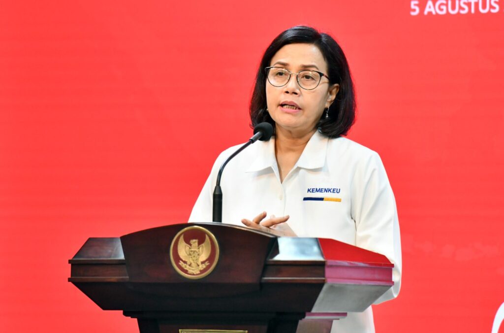 Sri Mulyani Konferensi Pers usai Rapat RAPBN 2025