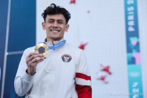 Veddriq Leonardo meraih medali emas di Olimpiade Paris 2024