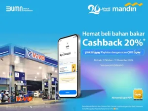 Beli Bensin di SPBU Vivo cashback dengan Mandiri Livin’ Paylater