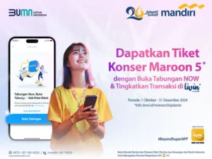 Tiket konser Maroon 5 Mandiri