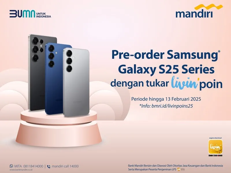 Tukar Livin'poin jadi Samsung Galaxy S25 Series