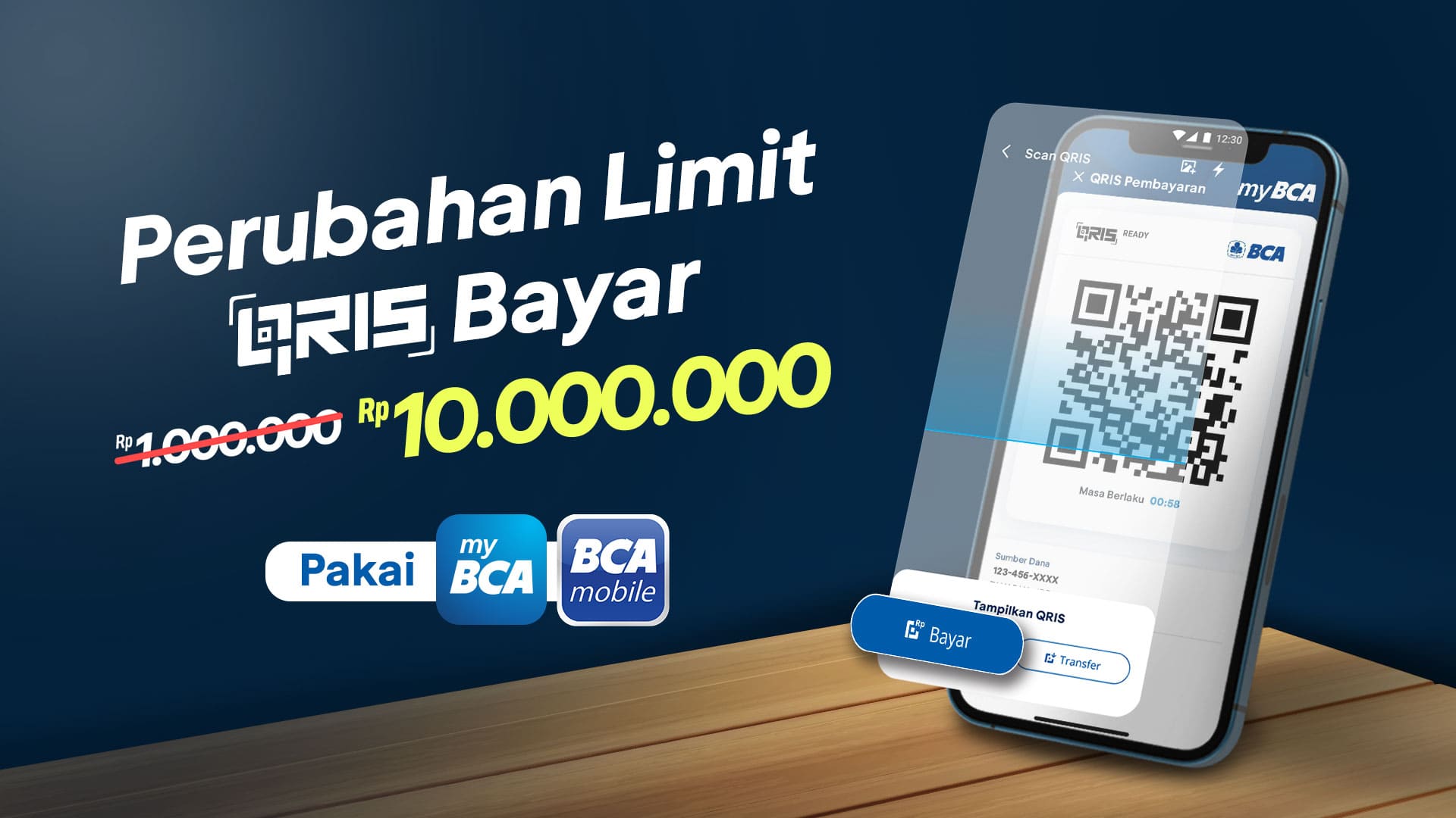 Kenaikan limit transaksi QRIS BCA
