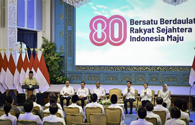Presiden Prabowo Subianto secara resmi meluncurkan tema dan logo peringatan Hari Ulang Tahun (HUT) ke-80 Kemerdekaan Republik Indonesia (RI) di Istana Negara, Jakarta, pada Rabu, 23 Juli 2025.