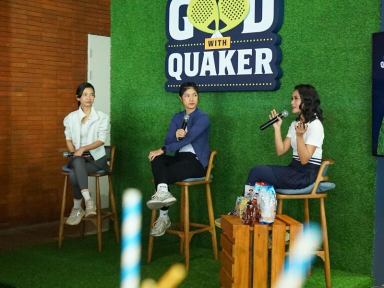 Director of Corporate Affairs Quaker Gabrielle Angriani Johny, MasterChef Indonesia Season 8 Olivia Tommy, dan Quaker Marketing Manager Shiera Syabila Maulidya (1)